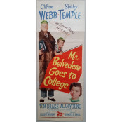 Mr. Belvedere Goes to College - Original 1959 Insert 14" x 36"